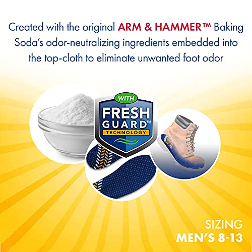 Arm & Hammer Memory Foam Work Insoles for Men and Women, Pair of Anti-Fatigue Memory Foam Inserts with Arch Support for Work Boots, Sneakers, Or Dress Shoes. (1 Pack)4