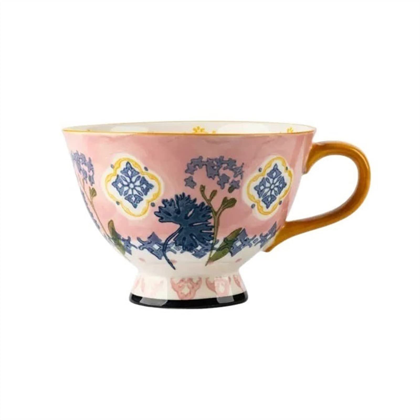 Beverage Mugs كوب الإفطار 420 مللي سعة كبيرة كوب حليب الشوفان المنزلي عالي الجمال للمكتب فنجان القهوة كوب سيراميك للشرب Coffee Cups (Color : E)