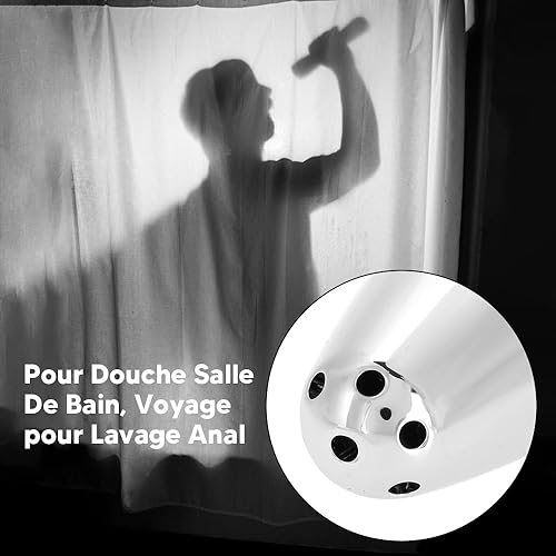 Miniatura 5 de Limpiador anal, cabezal de ducha de aleación de zinc, limpiador anal, pulverizador de bidé de mano, sistema de ducha reutilizable, kit de enema para