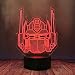 Lampada 3D3D per bambini Trasformatori ottici di fantascienza Leader Optimus Prime Lampada da tavolo da tavolo LED Illusion Night Light Lampada a 16 colori sfumati di lava con telec