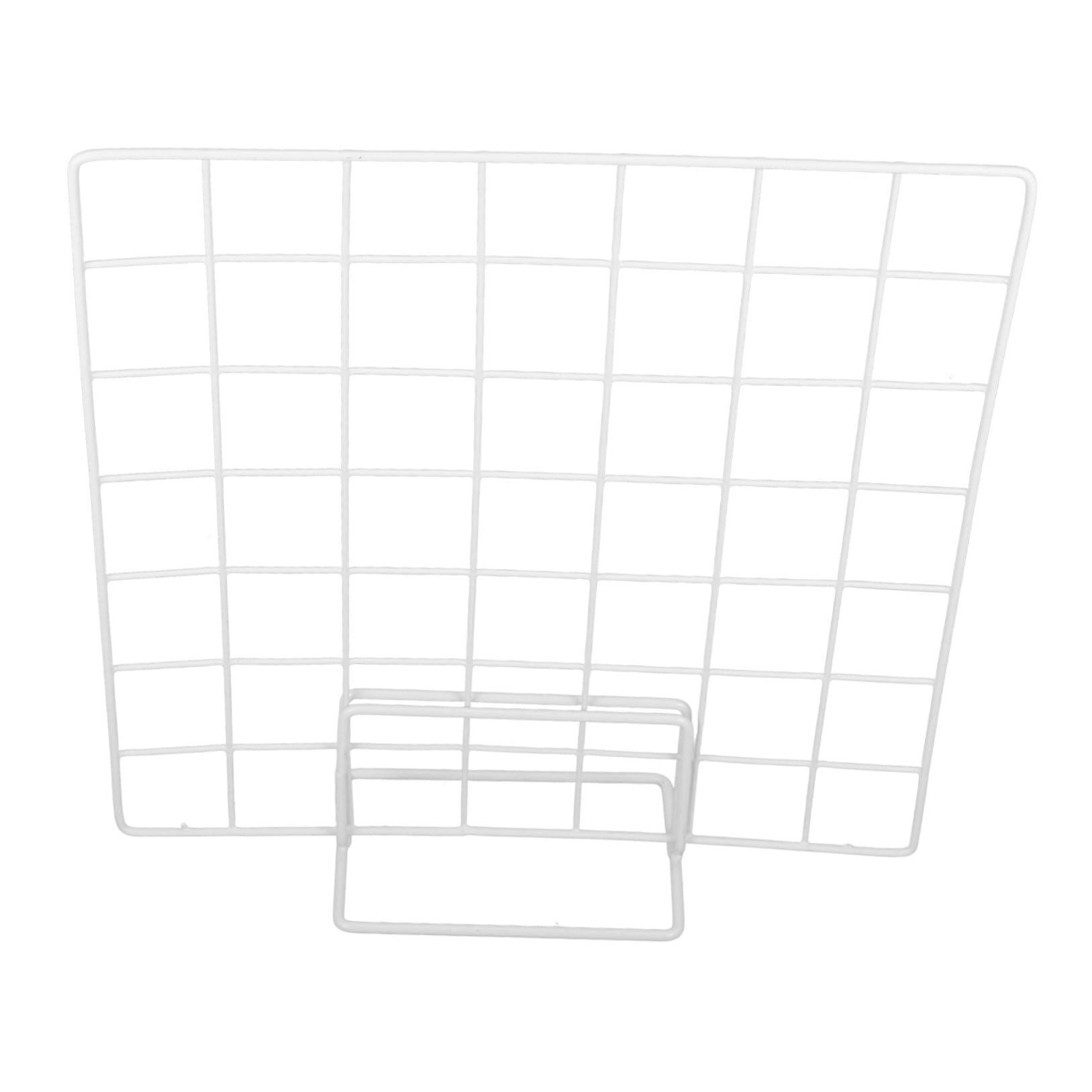 Présentoir de Comptoir Grille Blanche 35X35 pour Ranger les Accessoires sans Encombrer