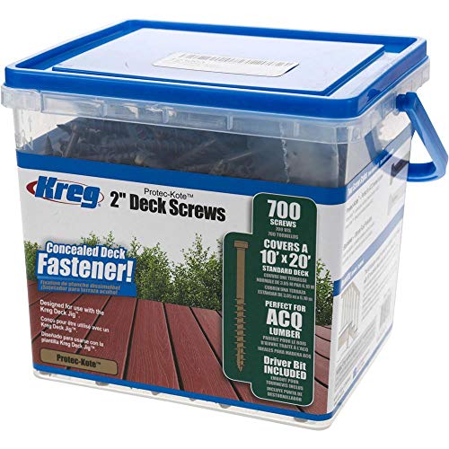 Kreg T23003 - #8 x 2" Protec-Kote Deck Screws, 700 pc