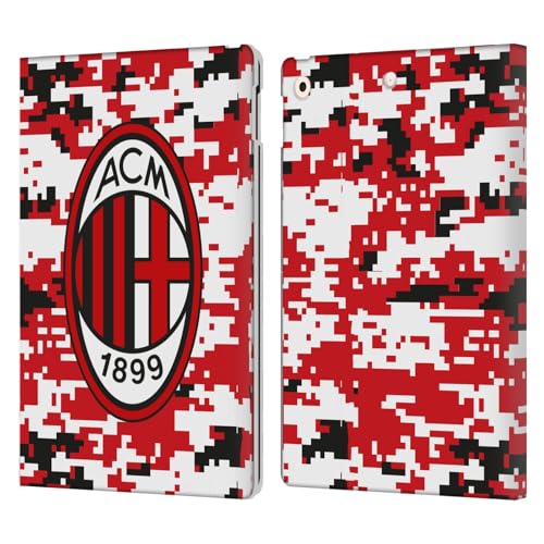 Étui en cuir AC Milan pour iPad 10.2 avec finitions de crête soignées