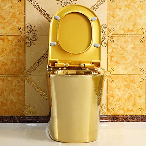 T WC con sedile a chiusura rallentata, 305 mm, 27 x 24 x 15 pollici, facile da installare, design salvaspazio