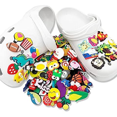 Kjzeex Lot of 10pcs Shoe Charms for Clogs Shoes,Bracelet/Wristband/Gift for Birthday/ Party/ Holiday for Teens Women Men Cover