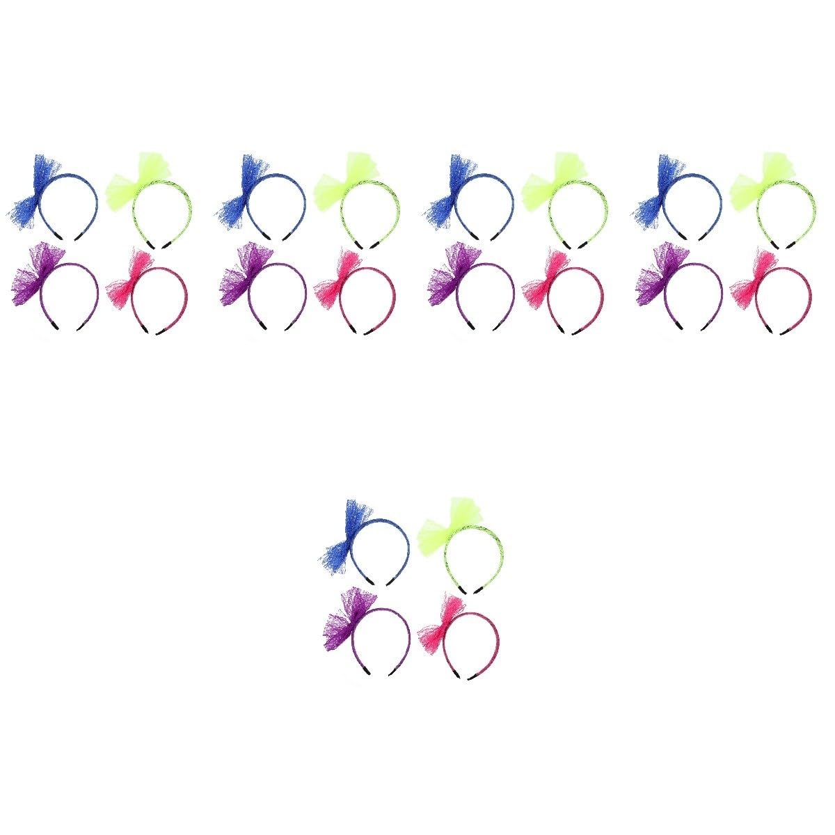 SEWACC 20 Piezas Diadema Femenina Lazo Grande de Tela para Mujer, Diseño Adorable y Ajuste Seguro Adecuado para Fiestas y Actuaciones