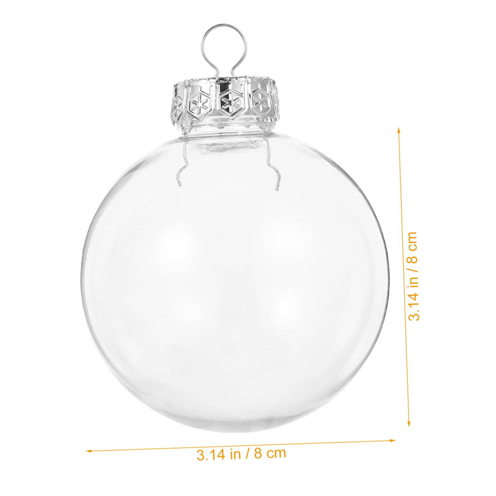Cabilock 20piezas Colgante de Bola Navideña Transparente y Rellenable para Adornos de Árbol de Navidad Decoración Festiva de Fiestas