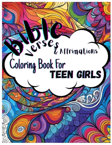 Bible Verses & Affirmations Coloring Book for Teen Girls