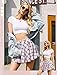 Avidlove Women's Stretchy Flared Skater Skirt Tennis School Uniforms A Line Mini Short Skirt White M