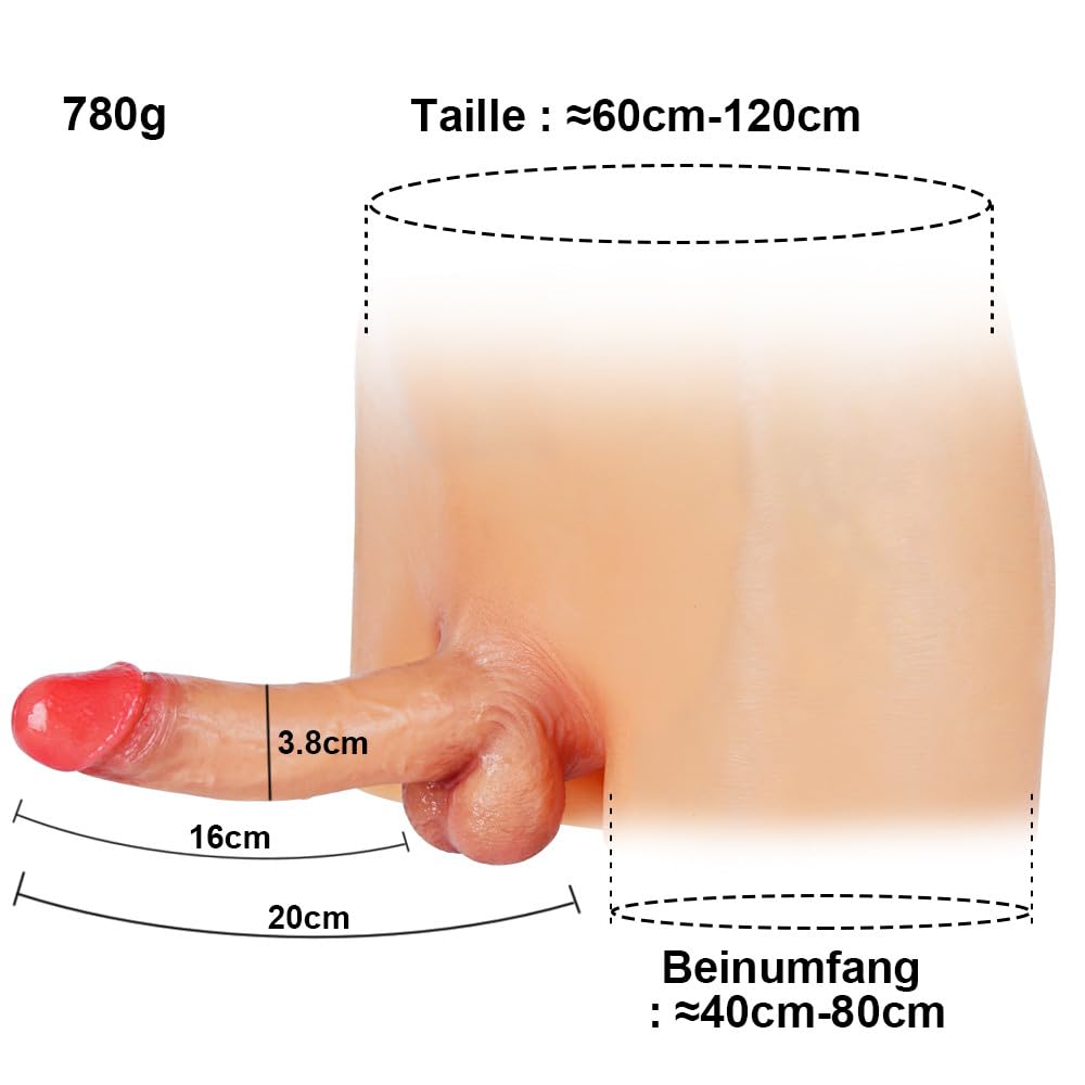 Mutandine di guaina dotate di un realistico 20 cm, grandi giocattoli sessuali per adulti con cinghie, ideali per coppie e lesbiche; silicone gode, regalo erotico, guaina realistica gode e