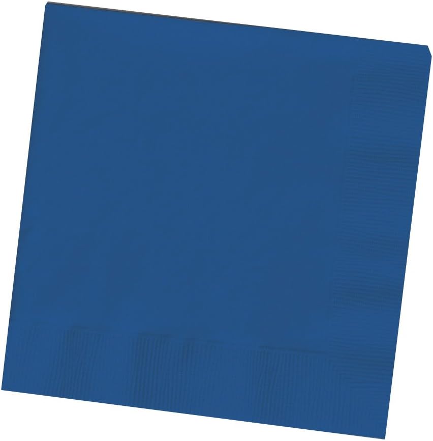 Limited Stock Creative Converting Touch of Color 2-Ply 50 Count Paper Beverage Napkins, Navy