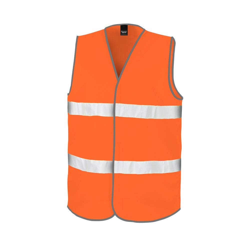 Result Core Adult Unisex Motorist Hi-Vis Safety Vest (SM) (Fluorescent Orange)