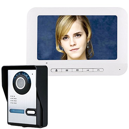 MAOTEWANG 7 Inch TFT Video Door Phone Doorbell Intercom Kit 1-Camera 1-Monitor Night