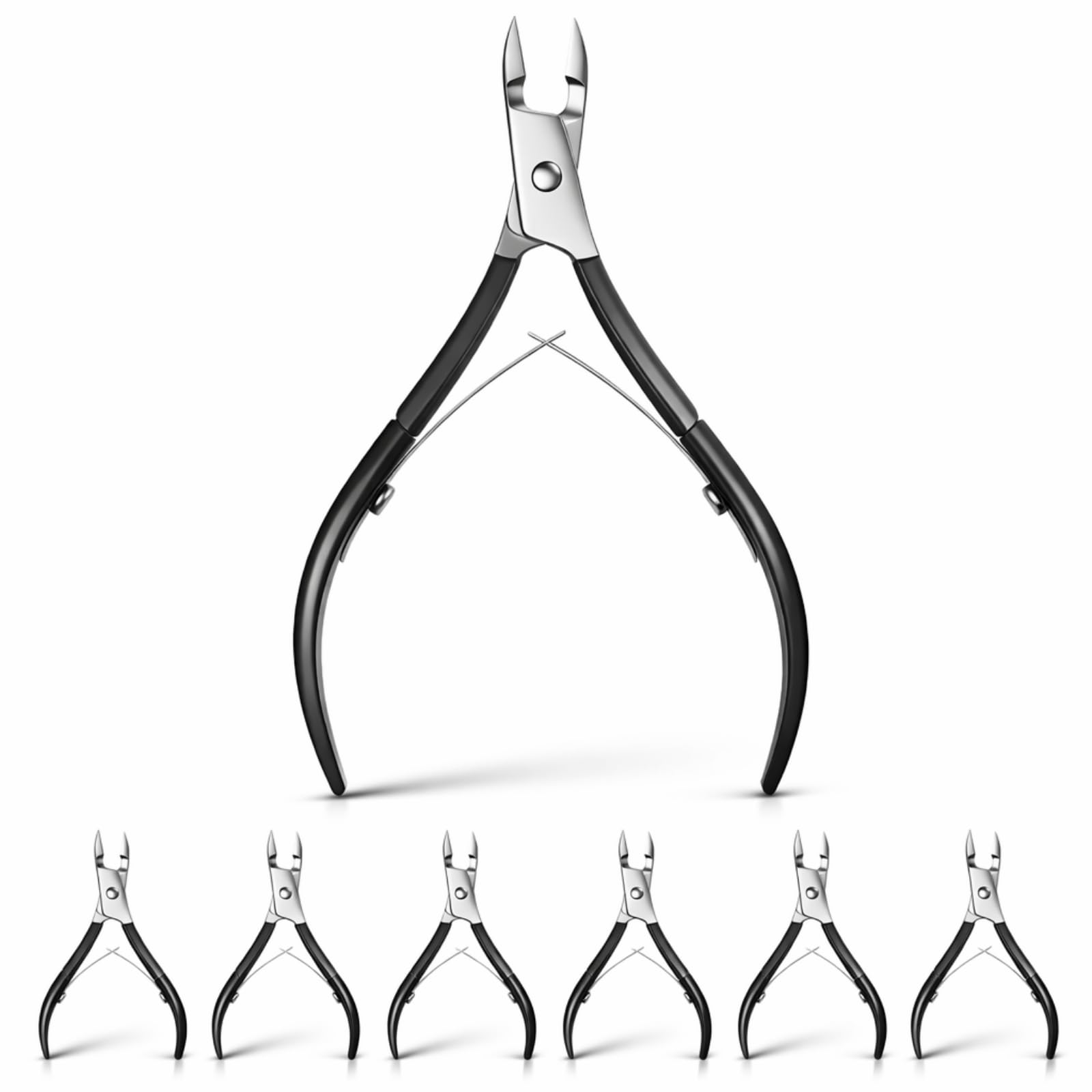 8 Pieces Cuticle Trimmer Stainless Steel Cuticle Nippers Pointed Blade Dead Skin Cutter Clipper Remover Scissors Manicure Tools