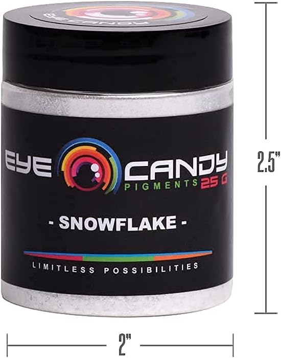 Eye Candy Pigments Premium White Mica Powder - Snowflake (25gr) - for Epoxy, Resin, Soap, Paint, Woodworking, Acrylic Pouring, Bath Bombs, Fishing Lures - DIY Arts and Crafts Additive - Image 5