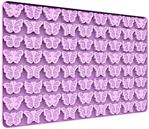 Tadonyny Mini Butterfly Silicone Molds for Chocolate Gummy Candy Wax Melts Molds Ice Cube Molds Dog Treat Molds Silicone (butterfly)