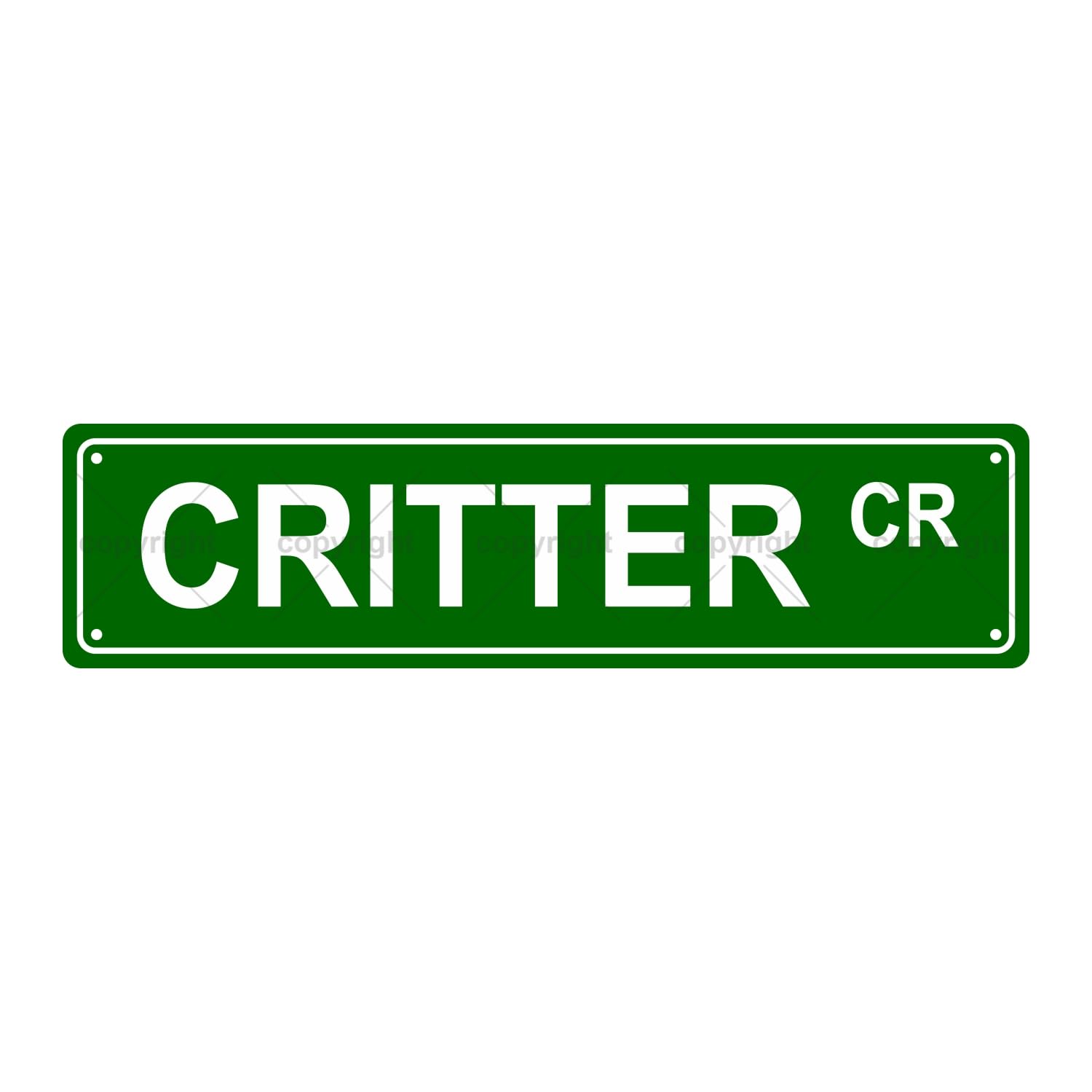 Critter Cr Animal Metal Tin Street Sign Bar Cafe Garage Cave Home Room Wall Bathroom Farmhouse Garden Porch Patio Decor,4x16 Inch