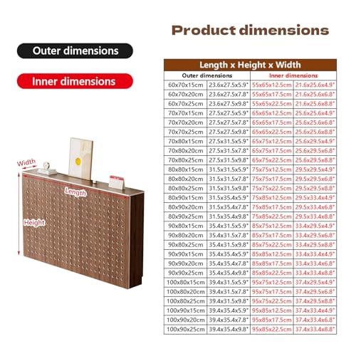 Mueble cubreradiador de 70x70x25cm con estante para cocina y salon 3