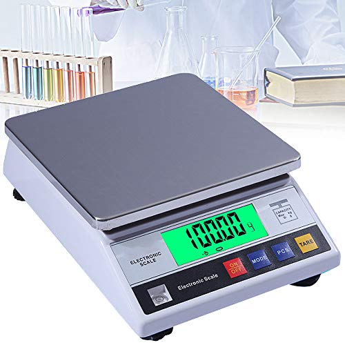 ZH-VBC Lab Analytical Balance Electronic Scale 3kg/5kg/6kg/7.5kg/10kg X 0,1g Gram Scale Digital Laboratory Lab Scale Laboratory Industrial Weighing with Calibration Weight,3kg/0.1g