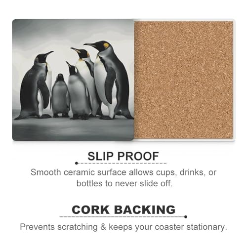 Dessous de verre pingouins cadeau de crémaillère idéal pour table basse - 7