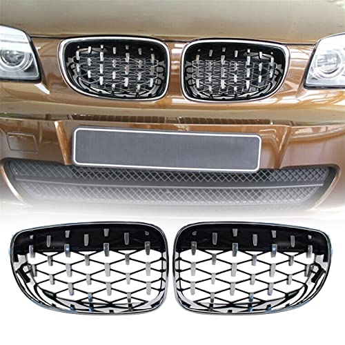 Rejillas delanteras premium estilo meteorito diamante para BMW Serie 1 de 2007 a 2013