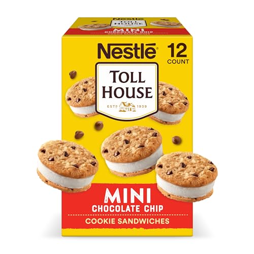 Tollhouse Mini Vanilla Chocolate Chip Cookie Sandwiches, 18 Fl Oz (Frozen), 12 Count