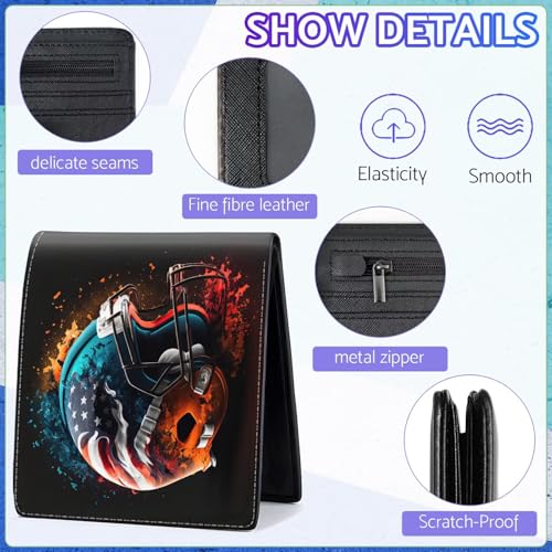 Image of Boys Wallet for Teens, Cool Kids Wallet for Boys Ages 8-10 9-12 11-15, Funny Helmets Leather Bifold Rfid Blocking, Coin Pocket Id Window for Teen Men Youth Guys Birthday Christmas Gifts