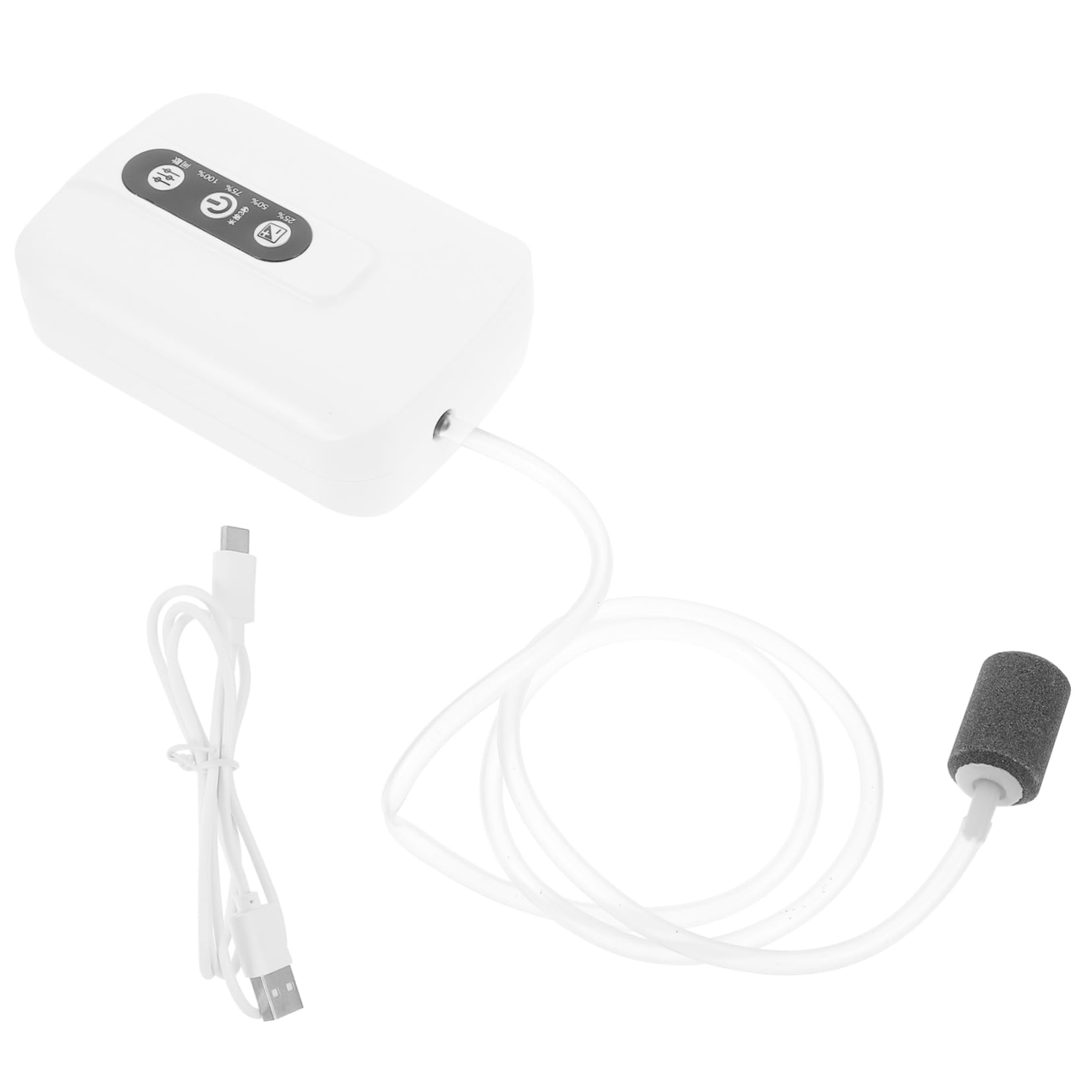 Bomba de Aire para Acuarios Pequeños Compresor Silencioso de USB para Peceras Equipamiento de Acuario de Plástico Compacto y