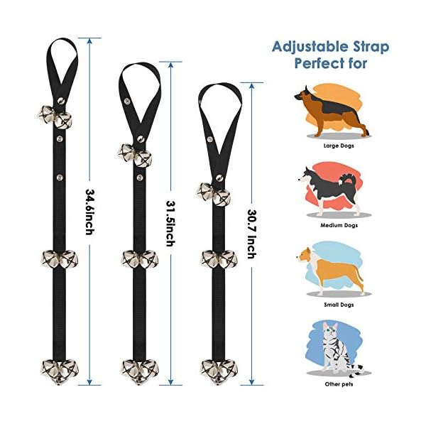 FOLKSMATE Dog Doorbells for Potty Training 1 Pack Potty Bells with 7 Extra Loud Bells Adjustable for Dog Training and Housebreaking FOLKSMATE Dog Doorbells for Potty Training 1 Pack Potty Bells with 7 Extra Loud Bells Adjustable for Dog Training and Housebreaking