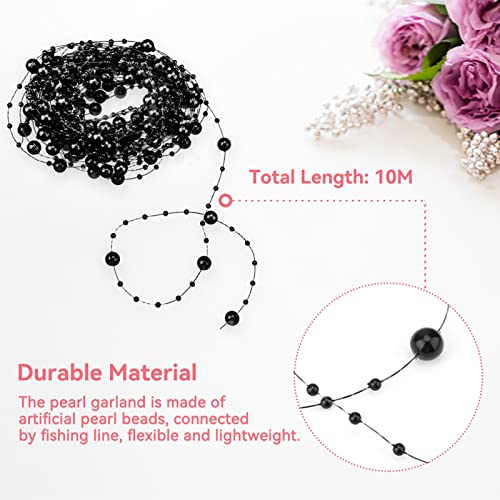 10M/32.8Feet Pearl Beads Chain Garland,Artificial Pearls String Beads Chain - Image 2