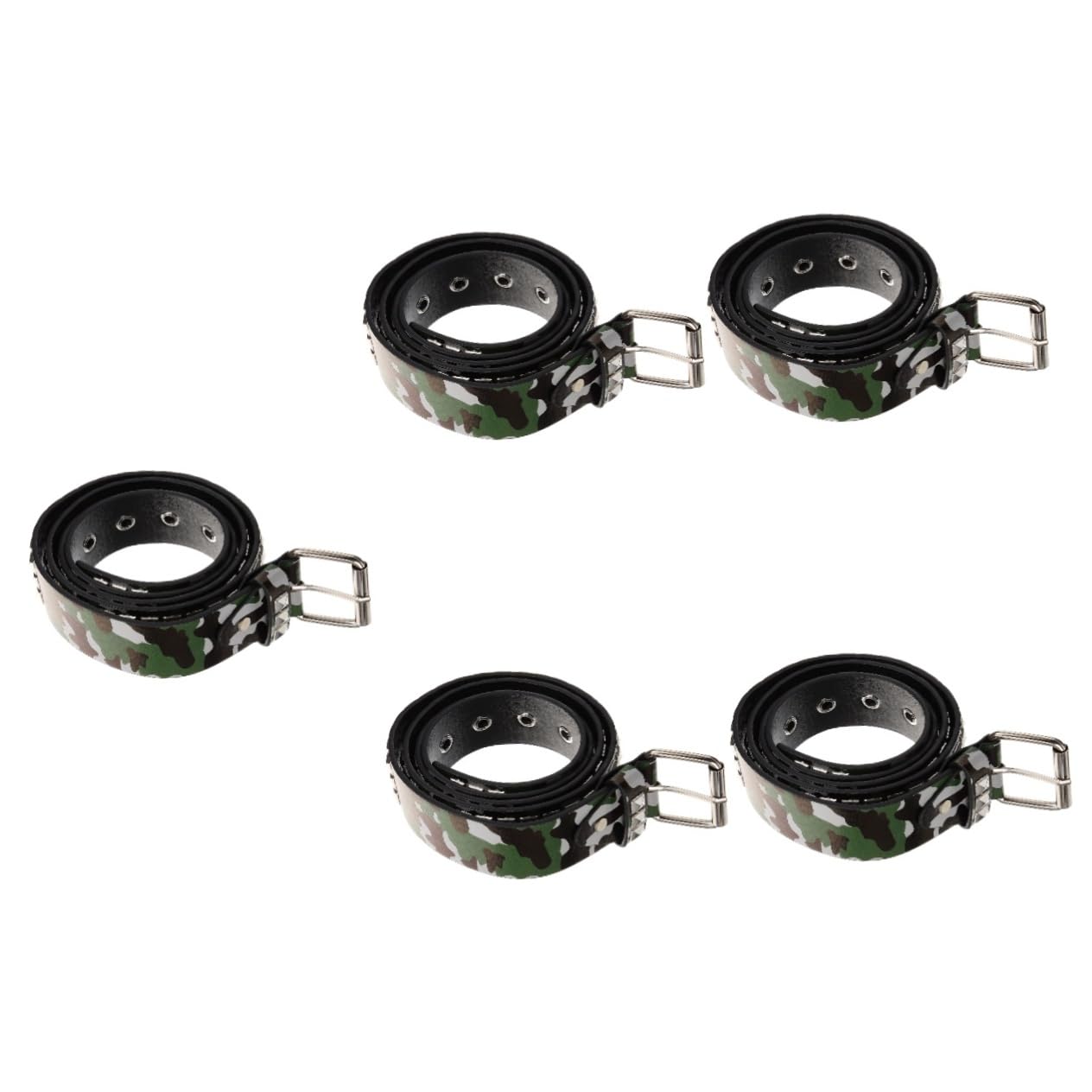 BESPORTBLE 5 Piezas Cinturón De Caballero Elástico Para Los Hombres Tela Cinturón Vaquero Cinturones Para Hombres Tejido Camuflaje Cintura Imitación De Cuero Camouflage