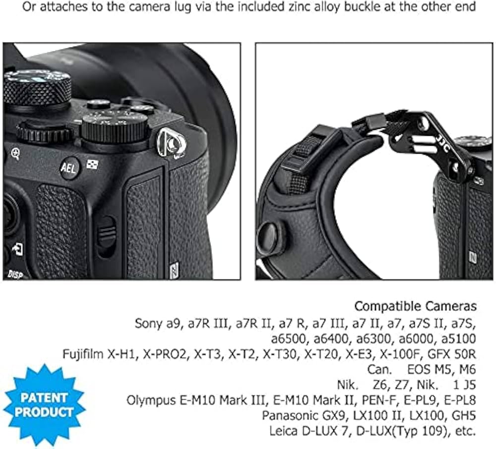 JJC System Camera Hand Strap for Sony Fujifilm Canon Nikon Olympus JJC System Camera Hand Strap for Sony Fujifilm Canon Nikon Olympus
