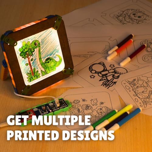 Image of WitBlox DIY STEM Light & Craft Kit for Kids |Build & Light Up Artwork|3 Free Class| Birthday Gift|Electronics| School Science Project |LED Project for Boys & Girls (Age 6+)