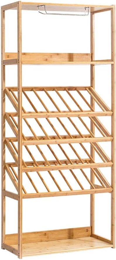 Wine Holder Cabinet Wine Holder Stand Wine Display Rack Multi-Layer Floor Wine Rack with Wall-Mounted Wine Cabinet Wine Shelves with Table Top Wine Organizer (Color : A)