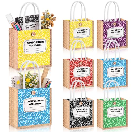Bolsas de regalo reutilizables de yute florales para envoltorios artesanales
