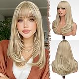 Fortement Recommandé: La perruque longue aux cheveux noir est une perruque fraîche et à la mode, avec un design de frange charmant et réaliste qui encadre parfaitement votre visage.