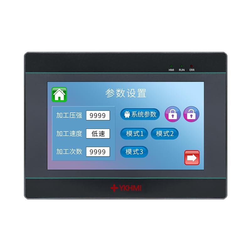 7 Inch PLC HMI All in One Integrated Programmable Logic Controller, 12 Input 10 Relay Output, 2 High Speed Input & Output 100KHz (22MR-F700-FX-A)