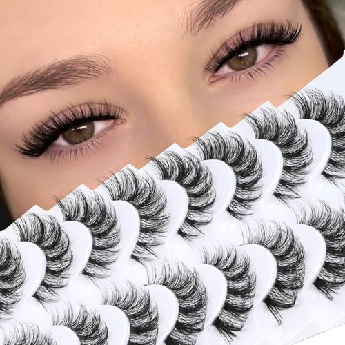 Veleasha Wispy Eyelashes Cat Eye Lashes Strip Eyelashes Natural Look (DT11)
