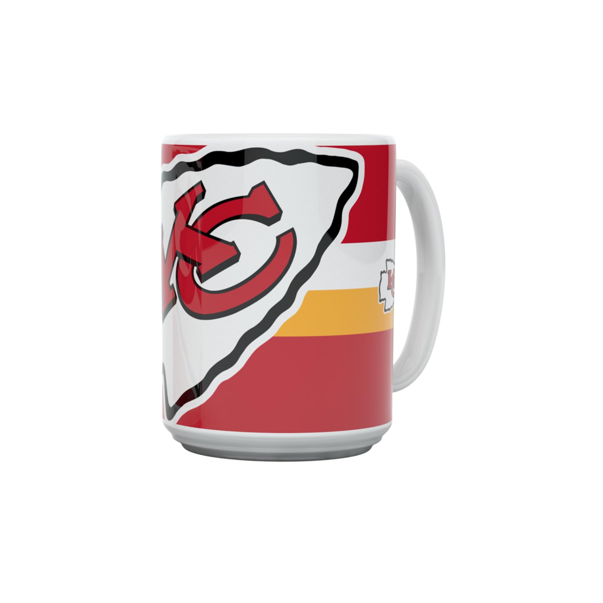 Kansas City Chiefs Tasse aus robustem Keramik NFL Fanartikel + Fanergy Traubenzucker (Triple Logo, 450ml)