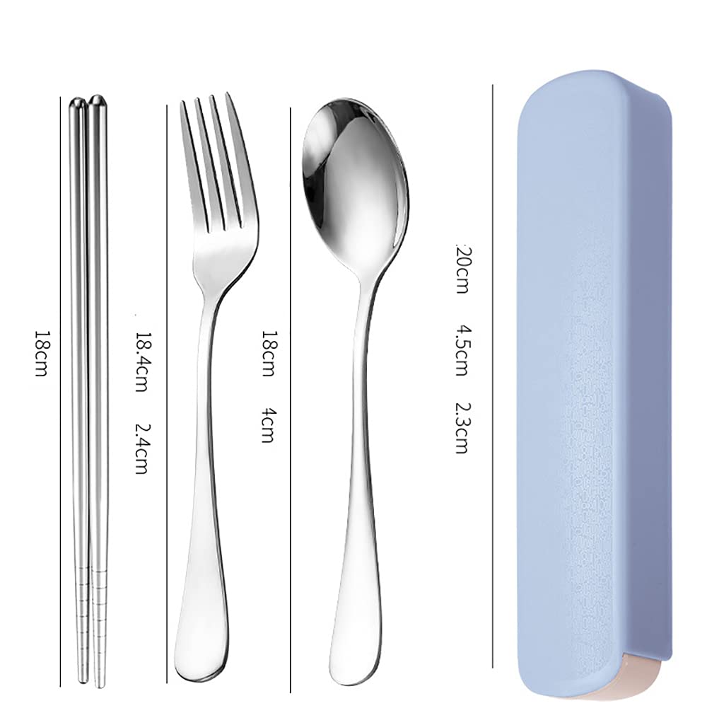 Ensemble De Couverts en Acier Inoxydable, Couverts Portables 12 Pièces, avec Boîte-Cadeau Exquis, Peut Être Utilisé pour Les Voyages en Famille Au Restaurant
