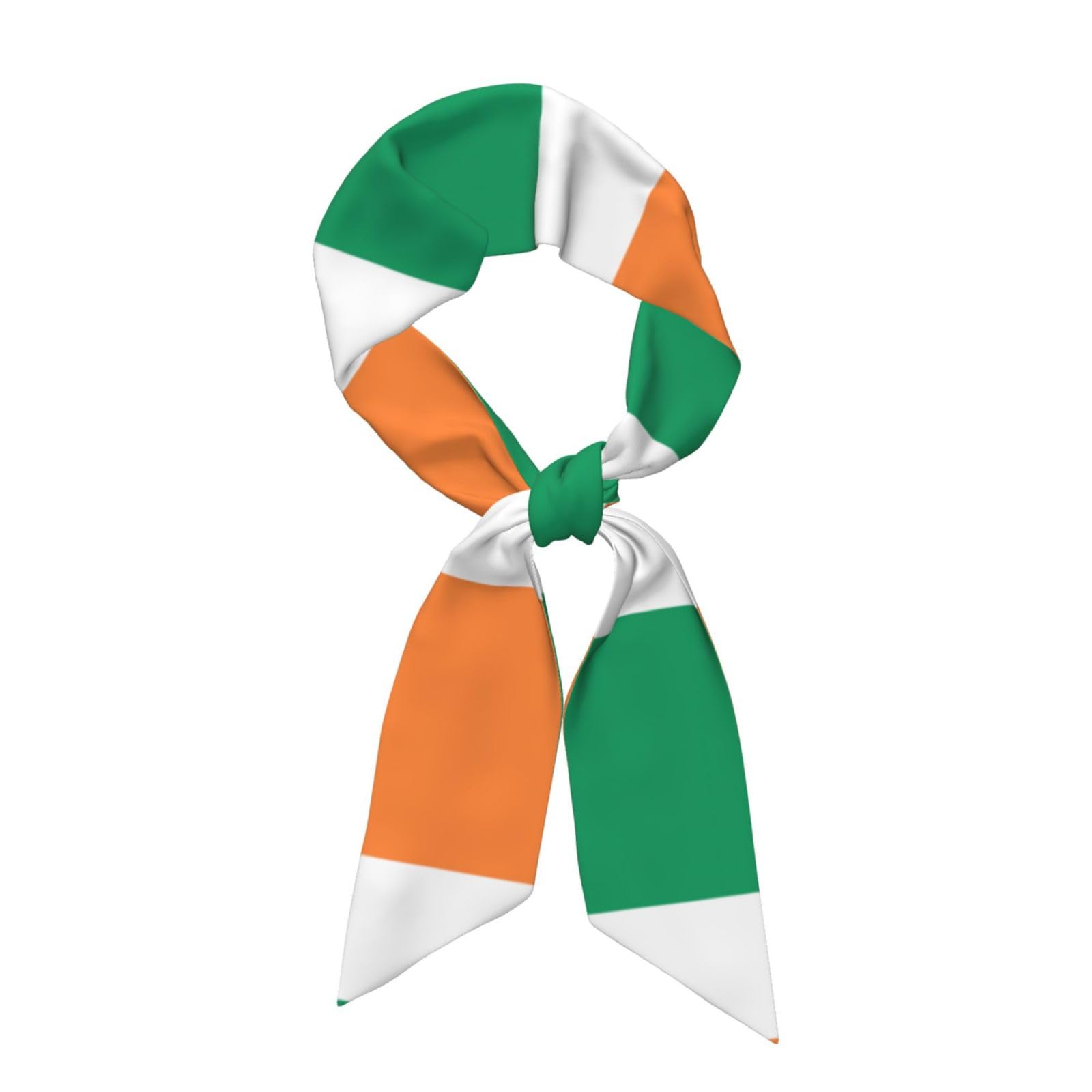 LEVNDIEJ Irish Flag Print Elegant Satin Scarf For Women Silk Scarf For Winter Women Scarf Ladies'Clothing Accessory