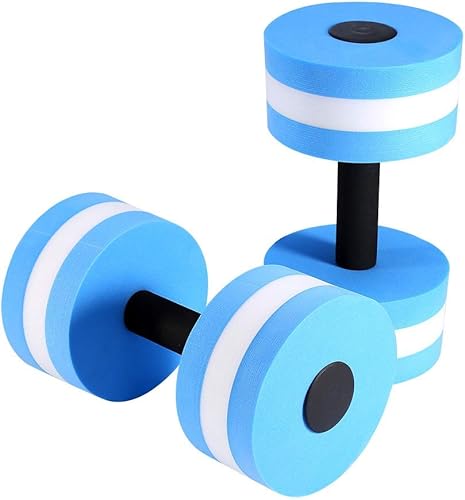Miniatura 5 de Mancuernas de ejercicio acuático, pesas de EVA para piscina, ejercicio de gimnasia acuática, para aeróbicos acuáticos, juego de 2, color azul