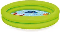Piscina Banheira Inflável Infantil Bebe Criança 2 anéis 28 Litros - Grupo Ac Multi (Verde)