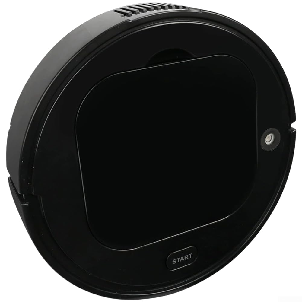 Robot para aspirador para inteligente con Mapeo y Succión para Pelo de Mascotas - Fregasuelos con Base Autovaciado 28cm(Black)