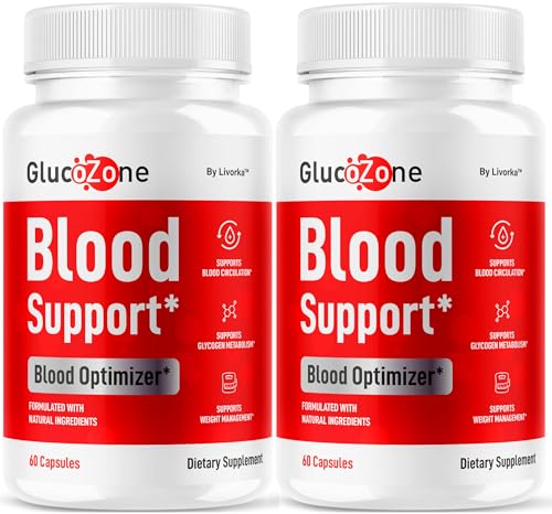 (2 Pack) GlucoZone Blood Support - GlucoZone Capsules Support Optimizer Supplement All Natural Advanced Formula Pills Premium Vitamins for Health & Wellness 120 Capsules for 2 Months