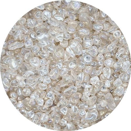 Image of Amazing Gemstone Angel Aura Quartz Crystal Chips Aquarium Gravel Rocks - Bulk Fish Tank Gravel, Small Tumbled Stone Chips and Tiny Crystals for Decoration (Natural AAA Grade) (1000+ Carat Chips)