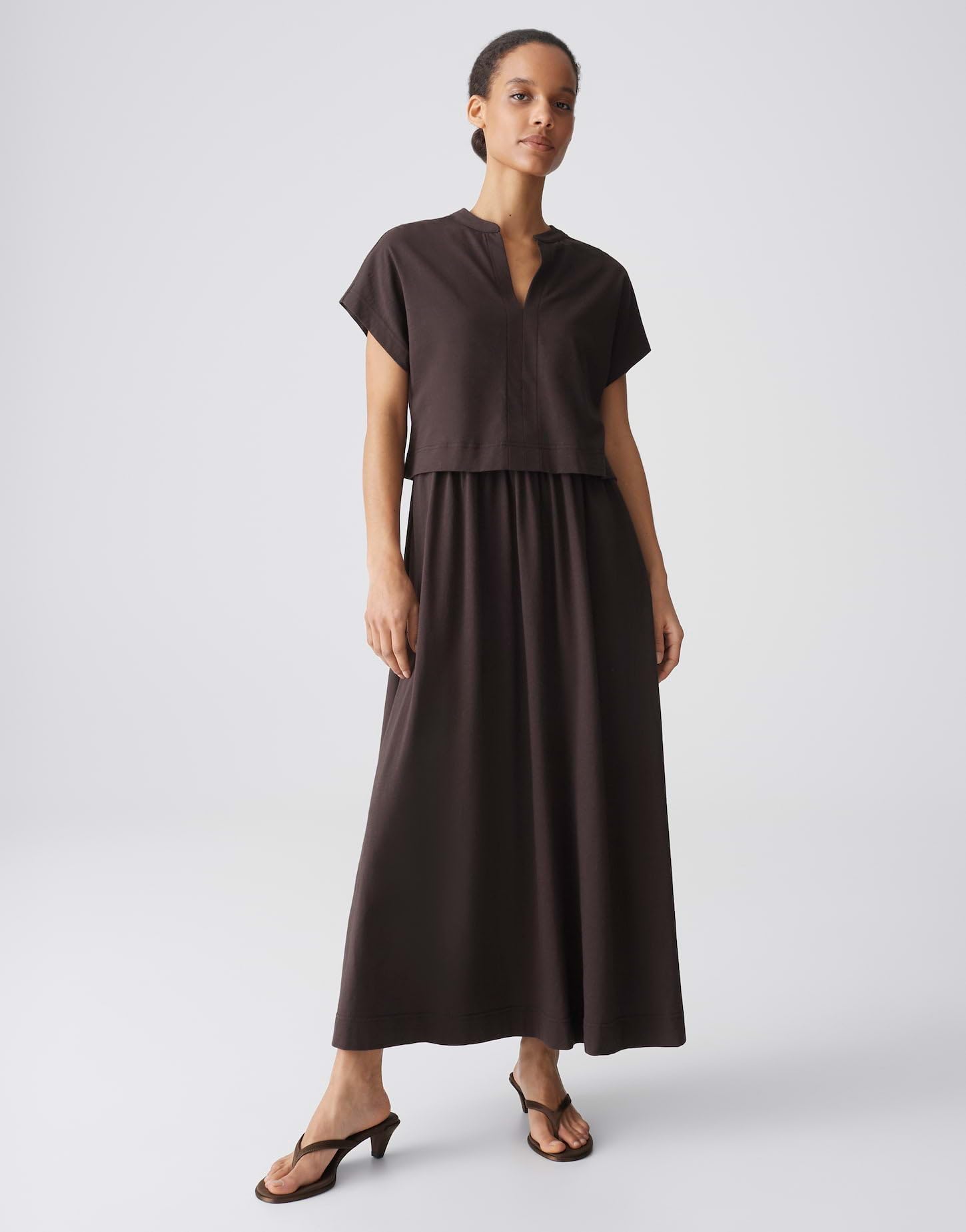 OPUS Damen Midikleid | Vielseitiges 3 in 1 Jersekleid mit separatem T-Shirt