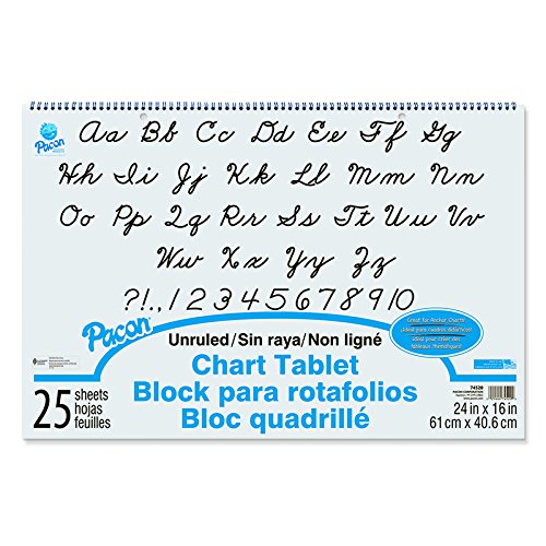 PACON CORPORATION CHART TABLET 24X16 UNRULED 25 CT (Set of 3)