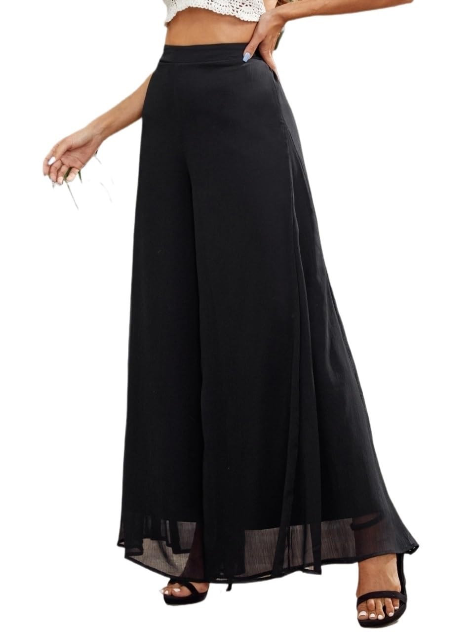 RAISER Womens Business Work Casual Pants Wide Leg Pants High Waist