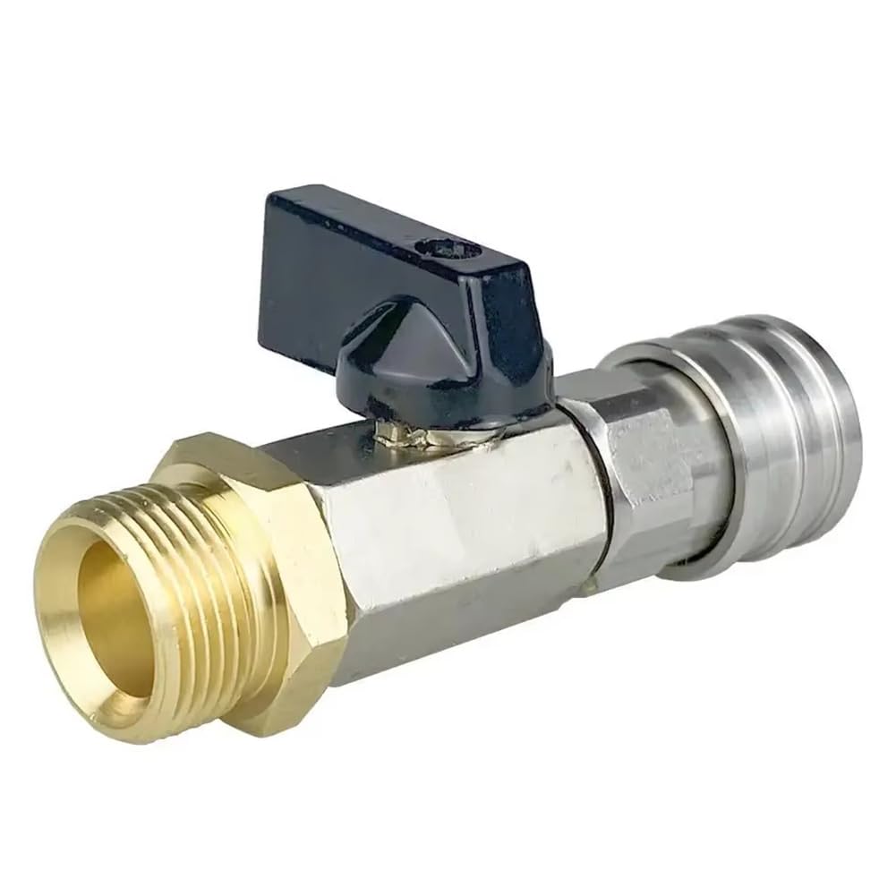 Littimoon High Pressure Washer Ball Valve Kit 1/4 Inch Quick Connector and M22 14mm for Power Washer Hose Switch on/Off